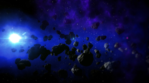 Outer space star zoom background Presentación (16:9) template