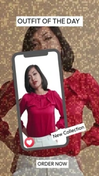 Outfit of the Day Fashion Reel Template – Editable New Collection Promo Digital na Display (9:16)