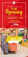 Outlet opening roll up banner template