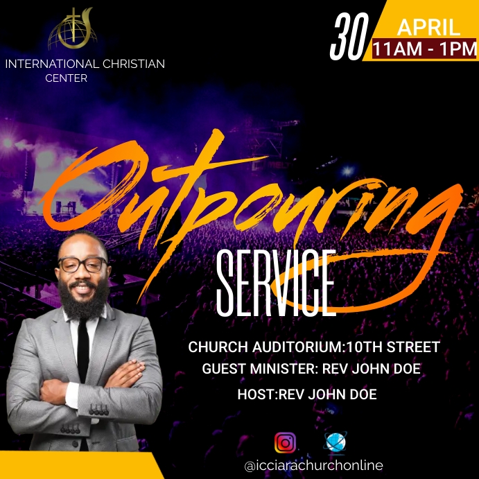 Copy of outpouring service | PosterMyWall