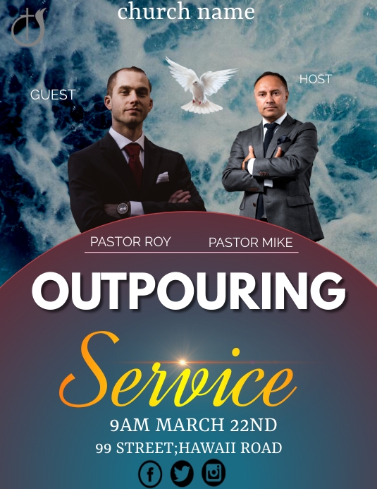 Copy of Outpouring service | PosterMyWall