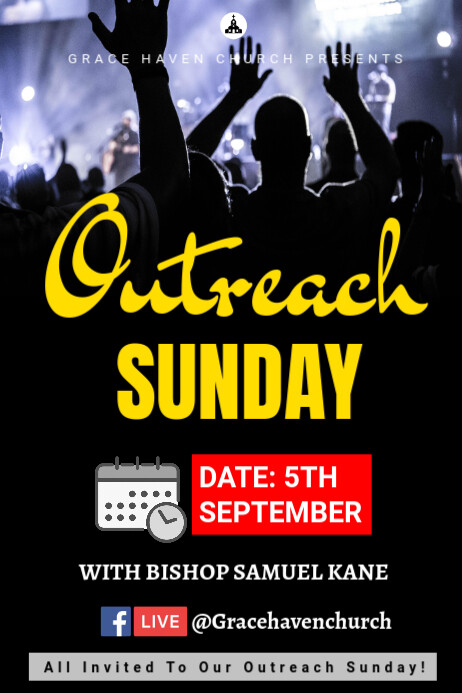 outreach sunday poster design Template | PosterMyWall