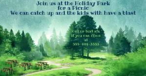 Outside event at a park Facebook Shared image template