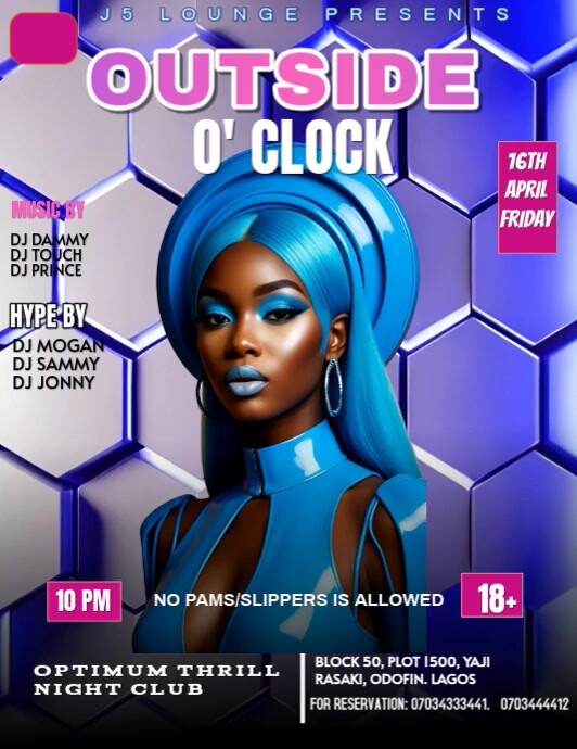 Outside o'clock Flyer (US Letter) template