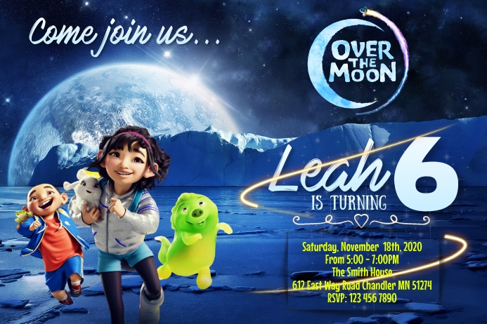 Over The Moon Template PosterMyWall