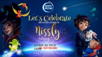Over the moon Facebook Cover Video (16:9) template
