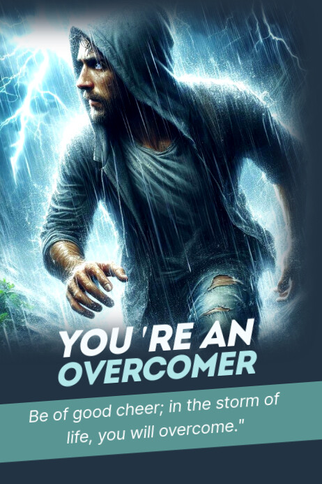 Overcomer Poster template