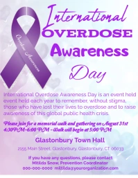 Overdose Awareness Flyer template
