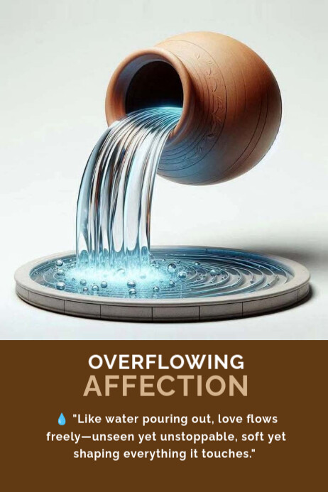 Overflowing affection Poster template
