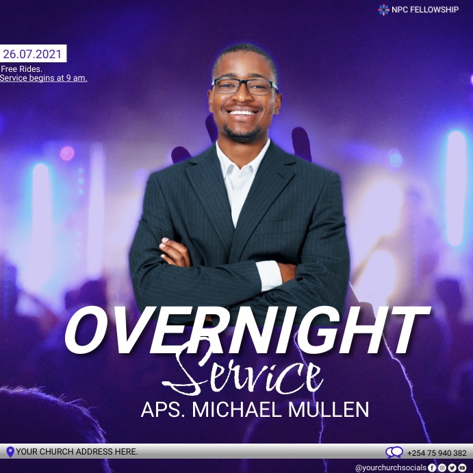 overnight service flyer Template | PosterMyWall