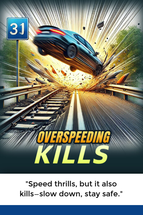 Over Speed Warning Format Overspeeding Template | PosterMyWall