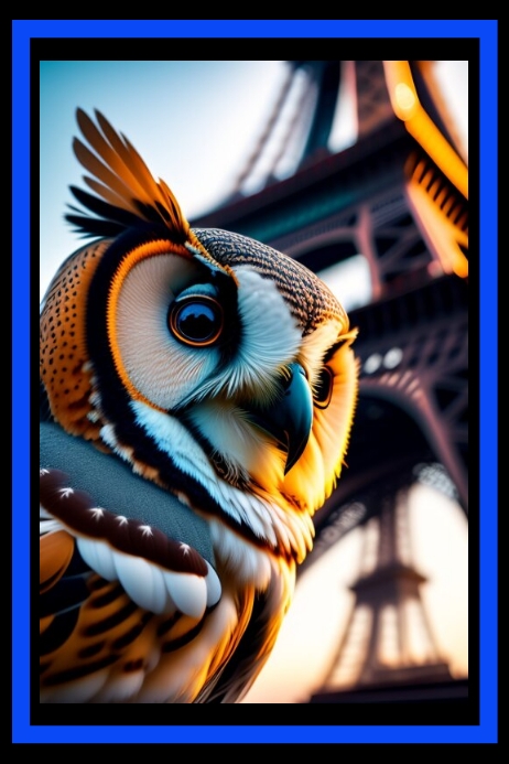 Owl bird photo frame Template | PosterMyWall