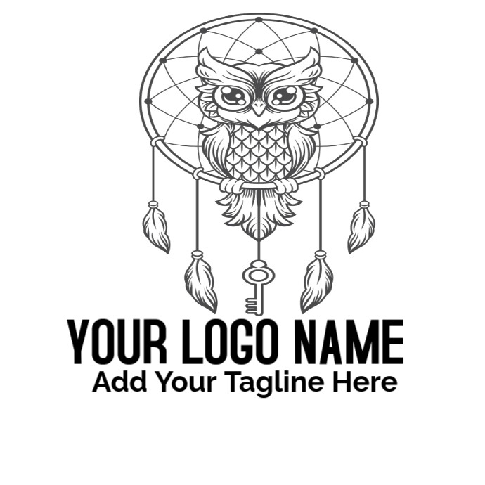 Owl Dream Catcher, Dreamcatcher Owl Creative Haven Creative Kittens Coloring Book Illustration, Drea Logo template