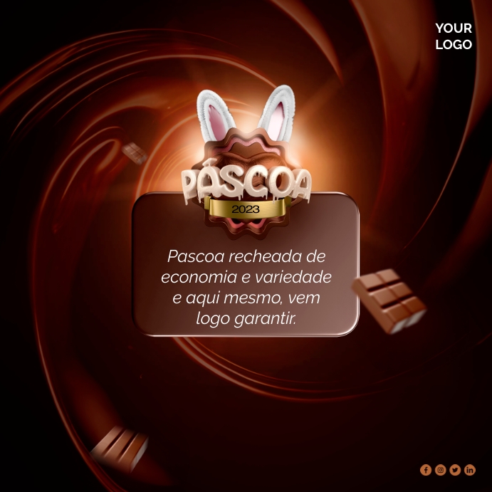 Páscoa 2023 โพสต์บน Instagram template