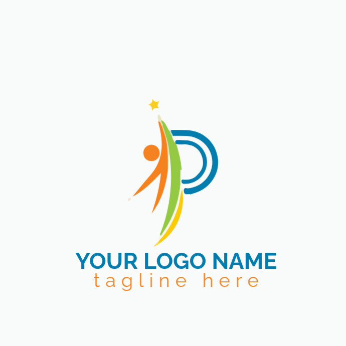 P logo type Ilogo template