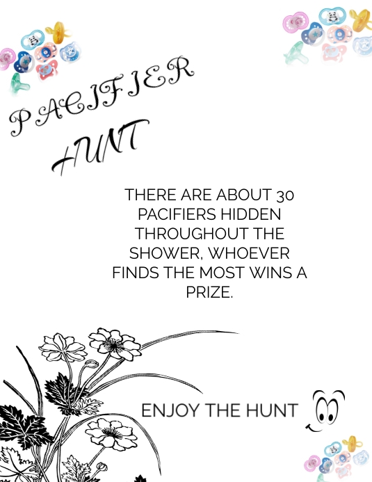 Pacifier Hunt Template PosterMyWall