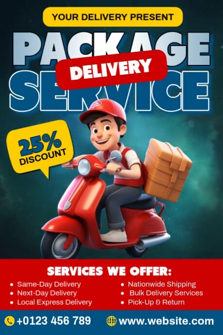 Package Delivery Plakkaat template
