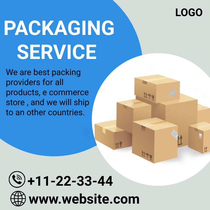 Packaging service template | PosterMyWall