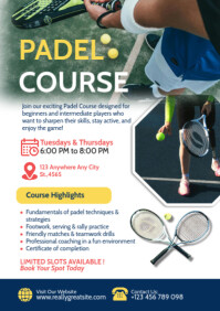 White Padel Course A2 Template