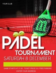 PADEL Flyer (format US Letter) template