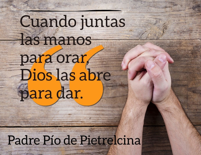 Padre Pío de Pietrelcina frase inspiradora Folheto (US Letter) template