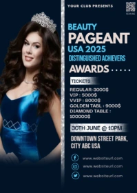 pageant, burlesque,event A6 template