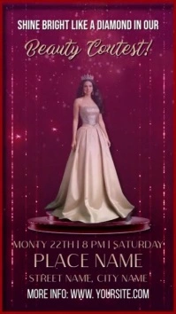 Pageant Beauty Contest Instagram Ad Reel Stor template