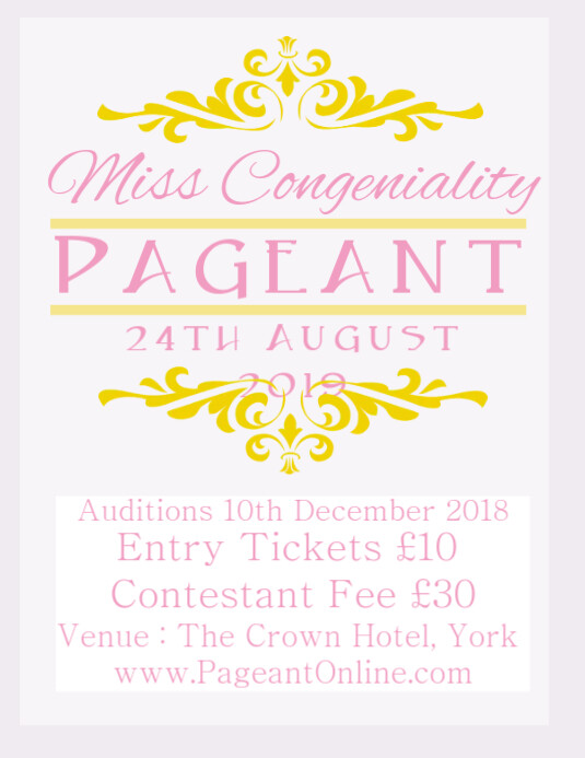 Pageant Flyers Examples Pageant Flyer Template | PosterMyWall