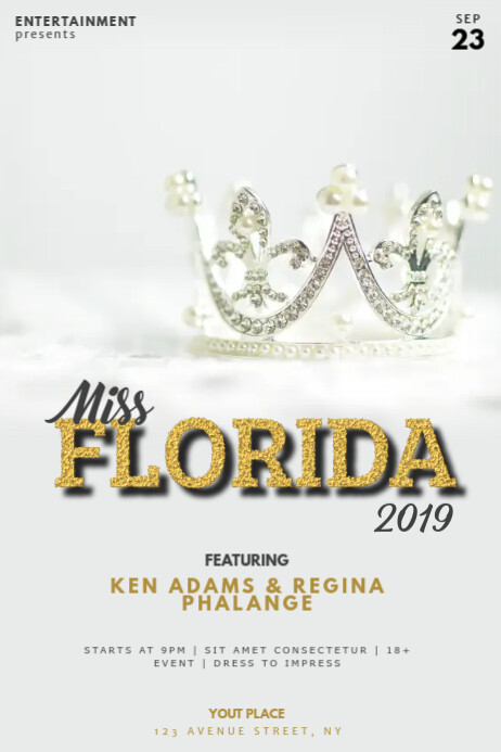 Pageant Flyers Examples Pageant Flyer Template | PosterMyWall
