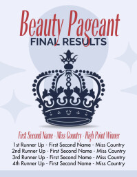 Pageant Number Template | PosterMyWall