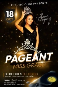 Pageant Miss Grace Poster template