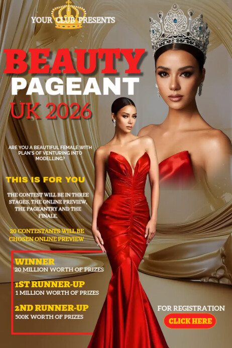Pageant poster design Template | PosterMyWall