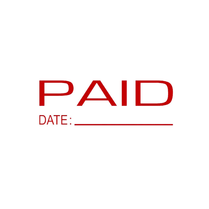 PAID DATE STAMP Logo template