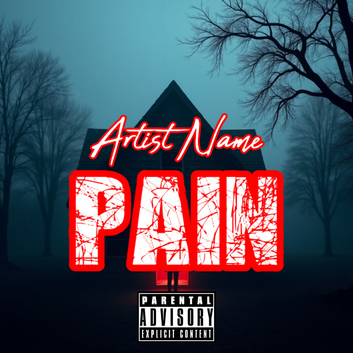 Pain Album Cover template