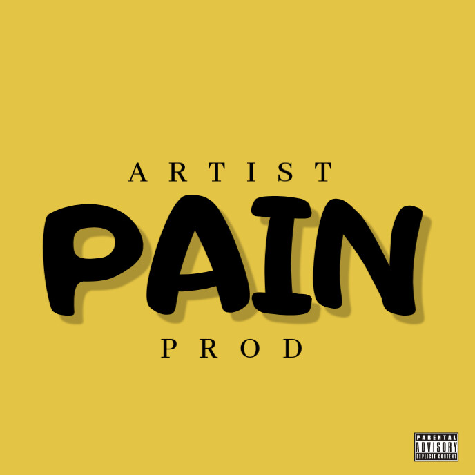 Pain mixtape album cover template