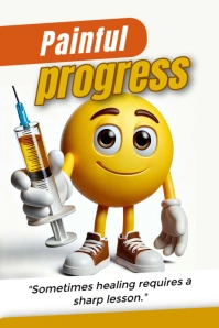 Painful progress Poster template