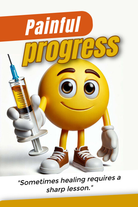 Plantilla de Painful progress | PosterMyWall