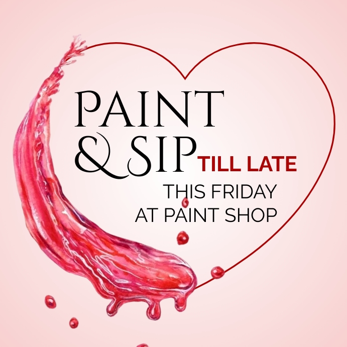 Paint & Sip Party Template PosterMyWall