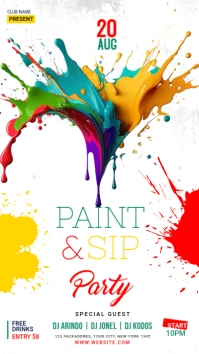 Paint & Sip Template Instagram Story