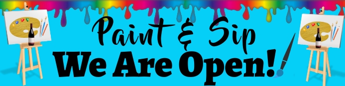 Paint and Sip 2x8 foot Banner Template PosterMyWall Paint and Sip 2x8 foot Banner Template PosterMyWall