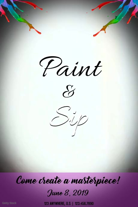 Paint And Sip Template PosterMyWall