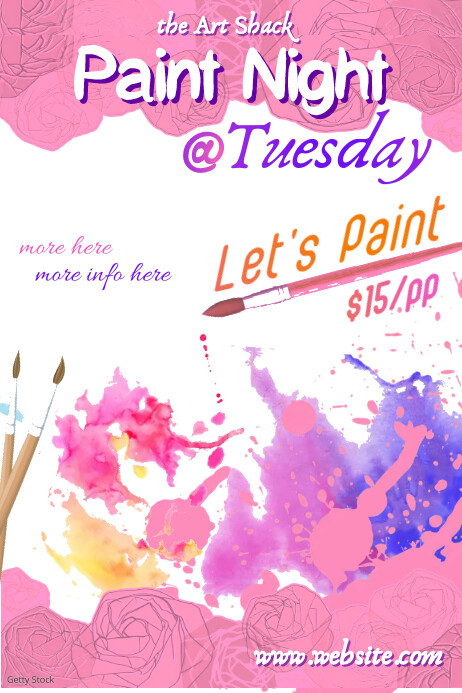 Paint Night Flyer Template PosterMyWall