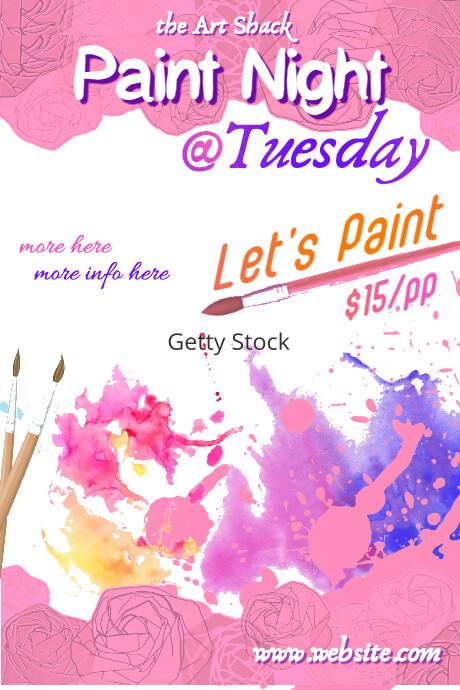 Paint Night Flyer Template PosterMyWall