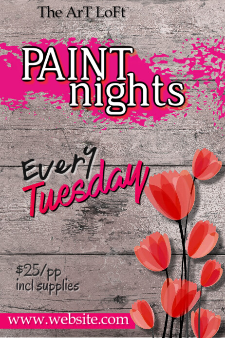 Paint Night Poster Template PosterMyWall