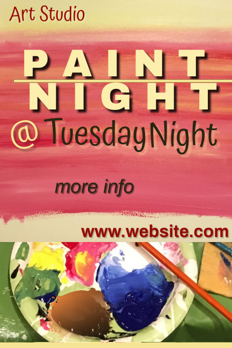Paint Night Poster Template PosterMyWall