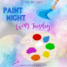 Paint Night Video Template PosterMyWall