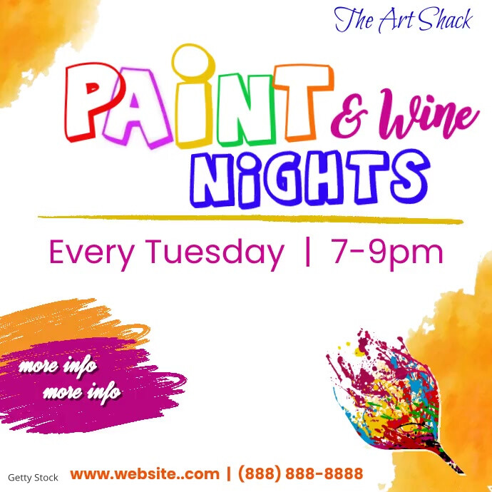 Paint Night Video Templat | PosterMyWall