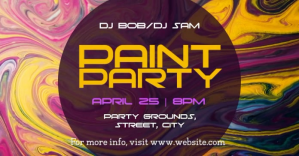 Paint Party delt Facebook-billede template