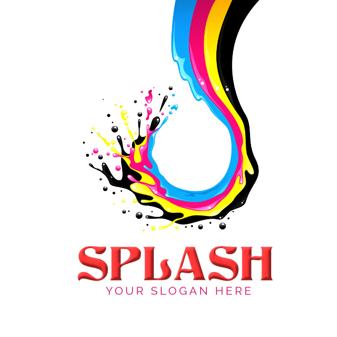 Paint splash Logo template