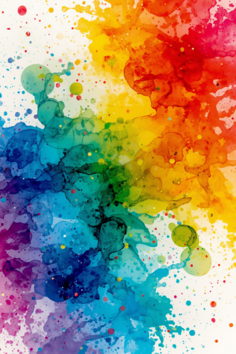 Paint Splash Design with Bold Color Splashes and Abstract Watercolor ...